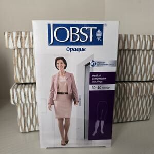 Jobst 30-40 mmHg Compression Stockings XL Black Knee High Opaque Medical OT
